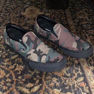 Vans Camo Slip Ons